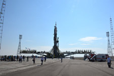 Baikonur cosmosrome trip program - Soyuz installation onto the launchpad